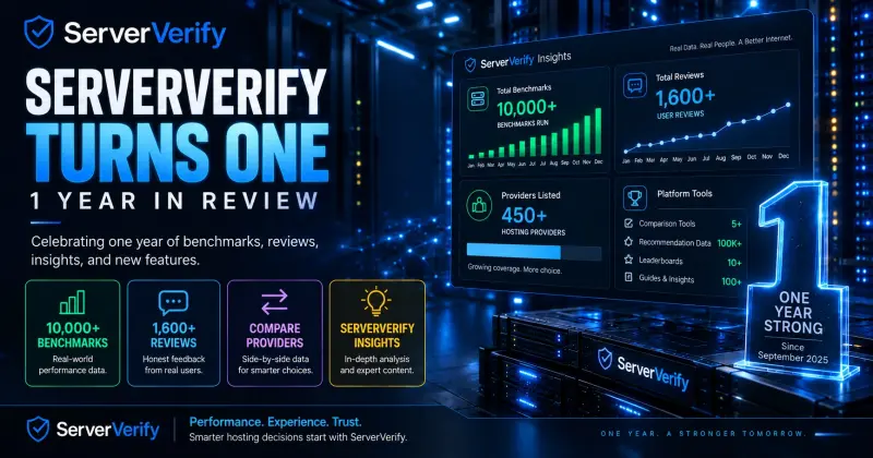 ServerVerify Turns One: One Year of Building a Better Way to Research Hosting